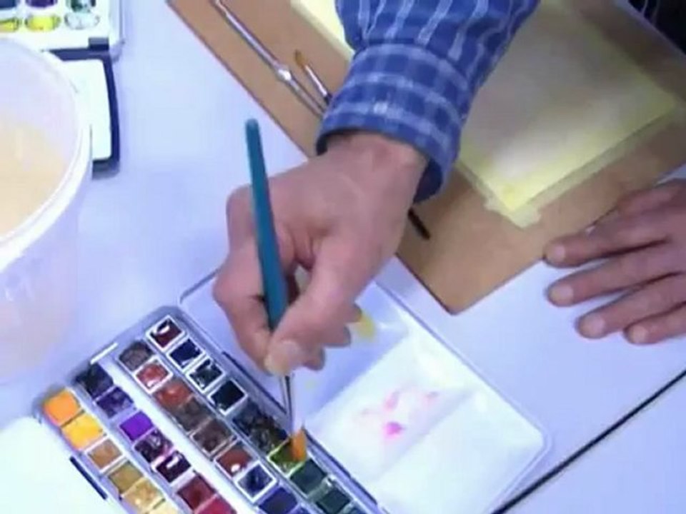 démonstration aquarelle M Lopez