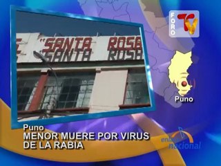 Puno Nina de trece anos muere por virus de rabia