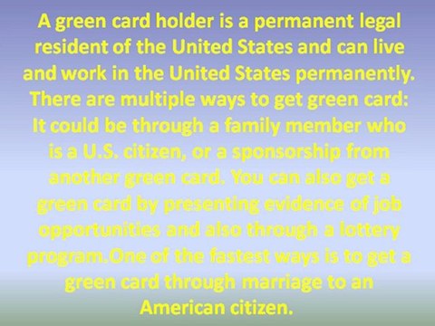 A Green Card for Greener Pastures