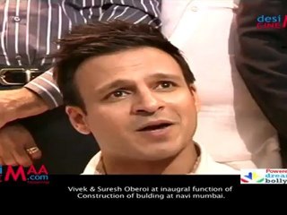 Vivek & Suresh Oberoi at inaugral function of  Construction of bulding at navi mumbai.