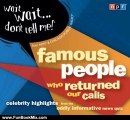 Fun Book Review: Wait Wait...Don't Tell Me! Famous People Who Returned Our Calls: Celebrity Highlights from the Oddly Informative News Quiz by NPR, Carl Kasell, Peter Sagal