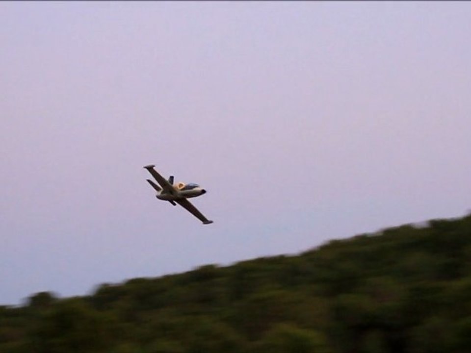 L-39 Flying at Dusk