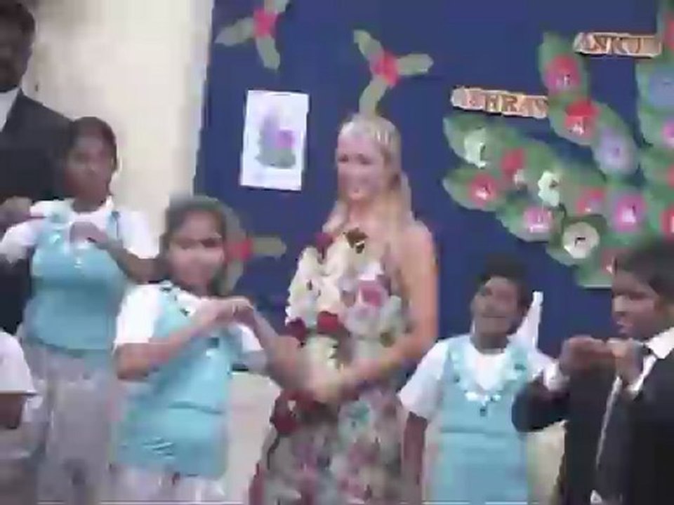 Paris Hilton visits orphanage