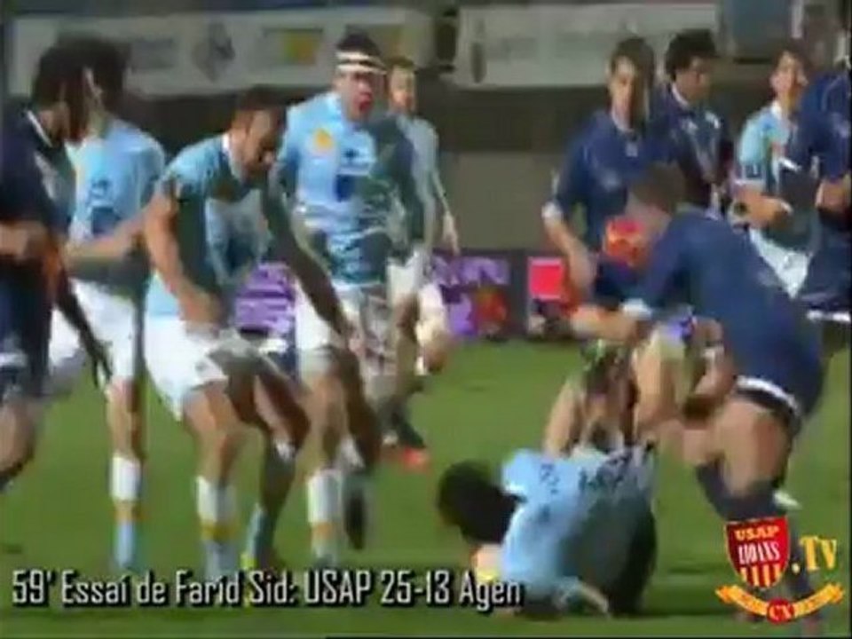 12ème journée de Top 14 : USAP vs Agen - Déc 2012