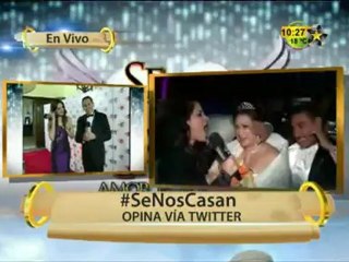 Monica Viadero le canta alos Novios