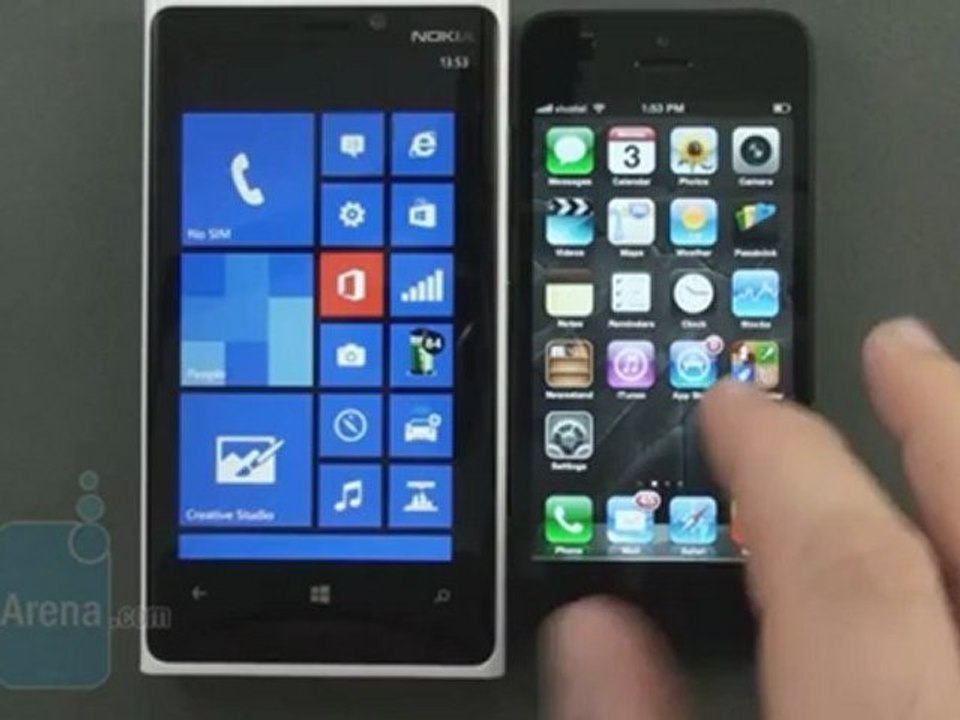 Nokia Lumia 920 vs Apple iPhone 5 courtesy phonearena