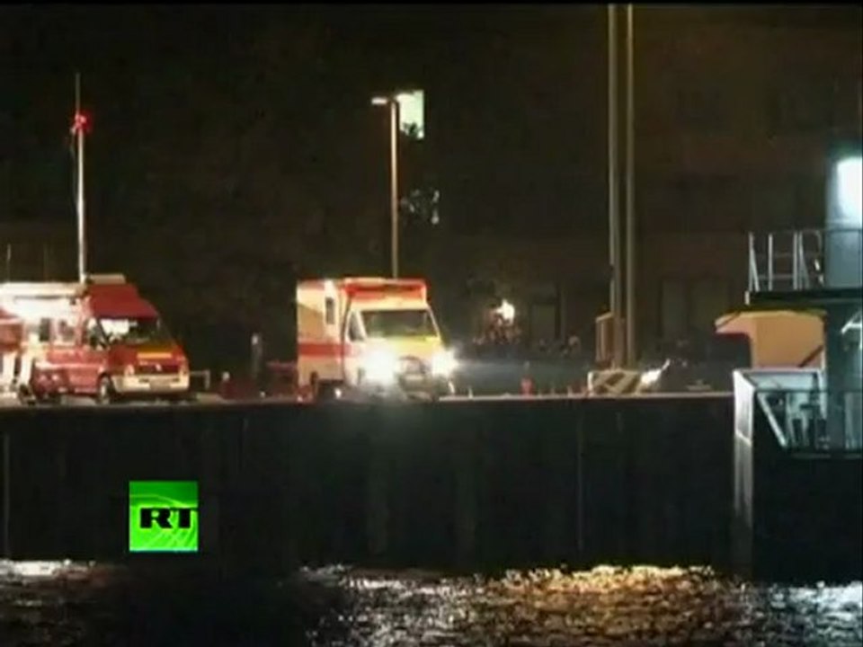 Video of ferry blaze in Baltic Sea as 22 injured in upper deck fire