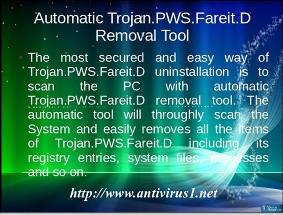 Uninstall Trojan.PWS.Fareit.D from PC