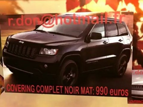 Jeep Cherokee, Jeep Cherokee, Jeep Cherokee, Jeep Cherokee covering, Jeep Cherokee peinture noir mat