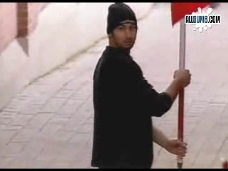 Demonstration With A Red Flag