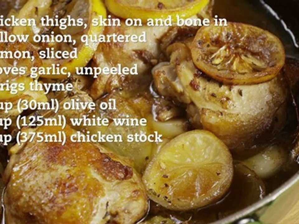 lemon, thyme and white wine chicken