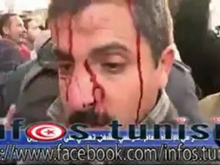 مجرمو الإتحاد في لحظة هيجان : شاهدوا الفظائع , مليشيات الاتحاد التونسي للشغل تعتدي على الشعب
