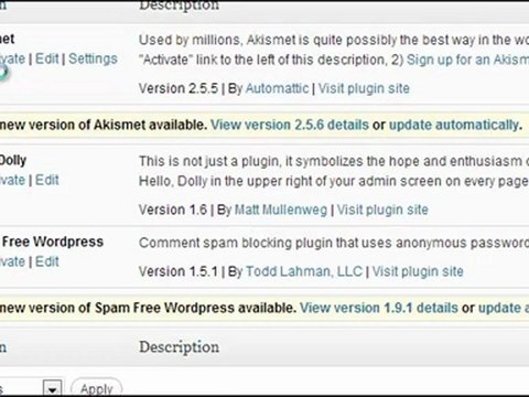 Installer et mettre à jour un plugin depuis l'administration de Wordpress