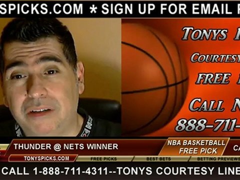 Brooklyn Nets versus Oklahoma City Thunder Pick Prediction NBA Pro Basketball Odds Preview 12-4-2012