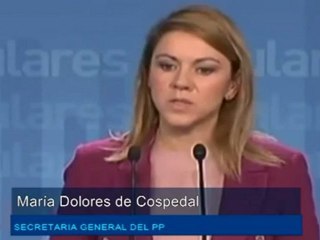 Cospedal llama "caradura" al PSOE