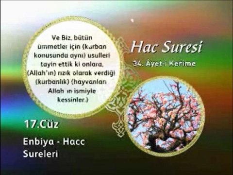 Hacc Suresi 34. Ayet-i Okunuşu ve Meali Okyay Derneği