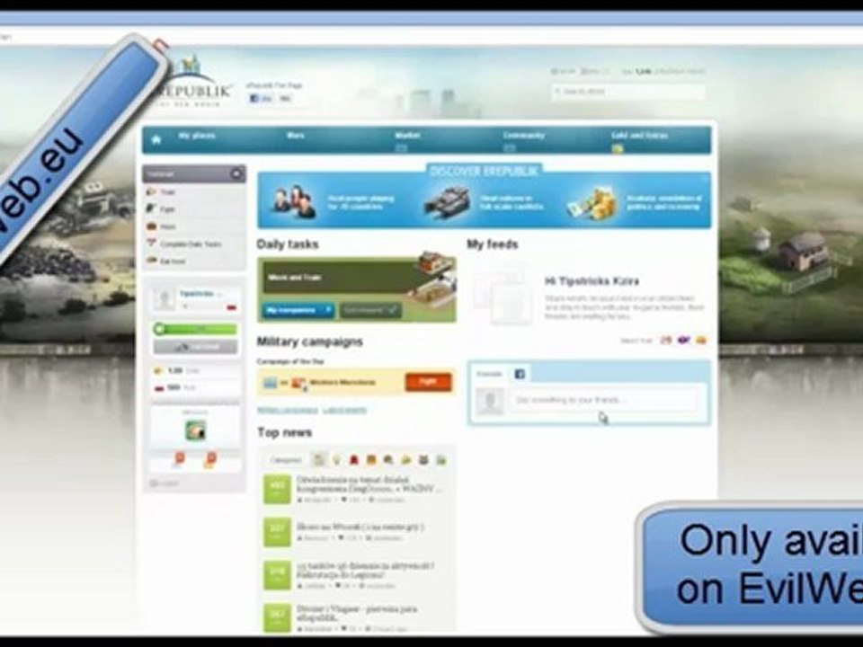 ERepublik Hack Tool Cheat Download 2012 2013