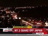 Japan Tsunami warning after strong earthquake