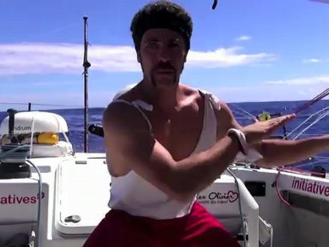 Une séance de sport Tonic avec Tanguy de Lamotte sur Initiatives Coeur - Vendée Globe 2012
