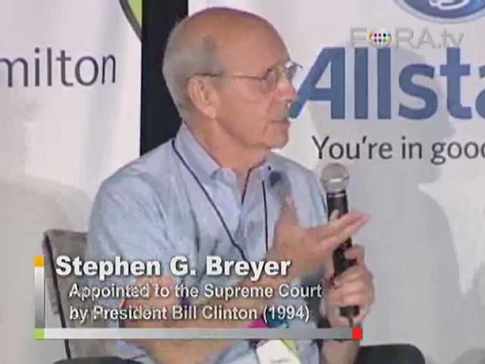 Stephen Breyer on Judicial Restraint