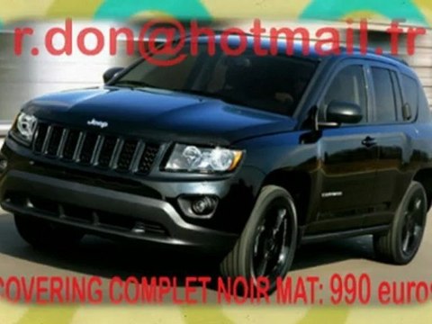 Jeep Compass, Jeep Compass, Jeep Compass essai video, Jeep Compass covering, Jeep Compass peinture noir mat