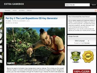 Far Cry 3 Activation Key  PC PS3 X BOX 360