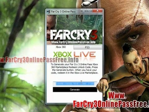 Far Cry 3 Online Pass Code Free Giveaway - Xbox 360 PS3