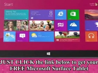 Microsoft Surface Tablet Free Contest - MS Surface Tablet Giveaway