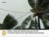 Progress of Typhoon Bopha