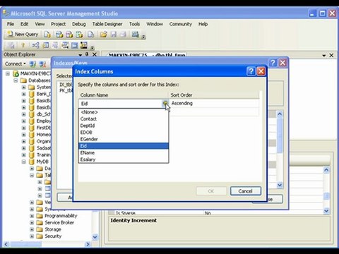 Creating Tables In MS SQL Server 2 of 15