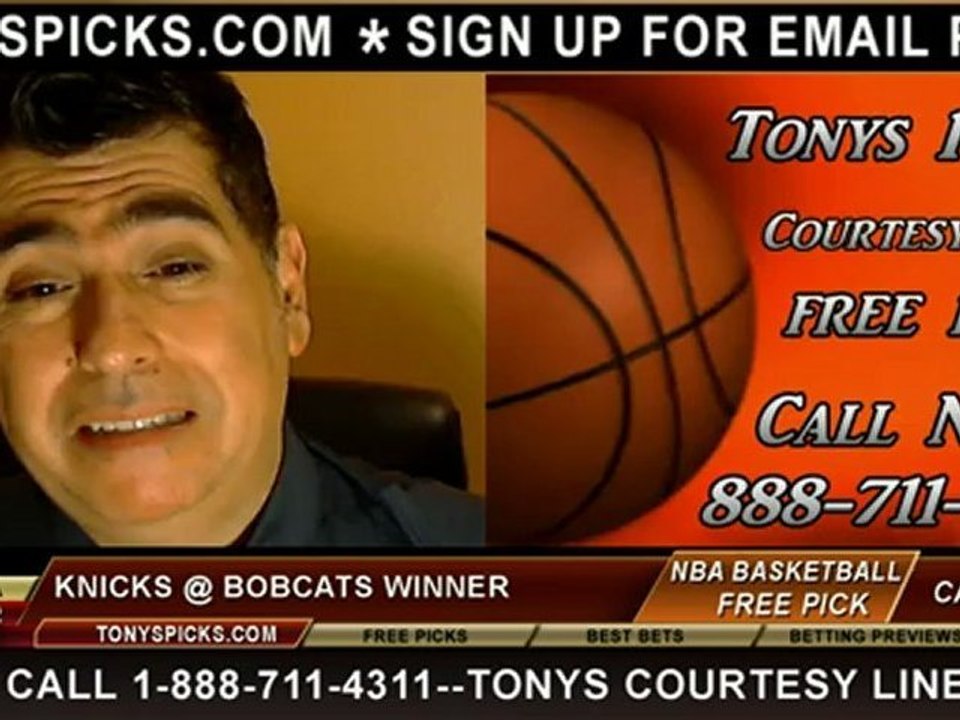 Charlotte Bobcats versus New York Knicks Pick Prediction NBA Pro Basketball Odds Preview 12-5-2012