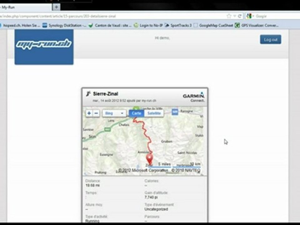Navigation dans les parcours