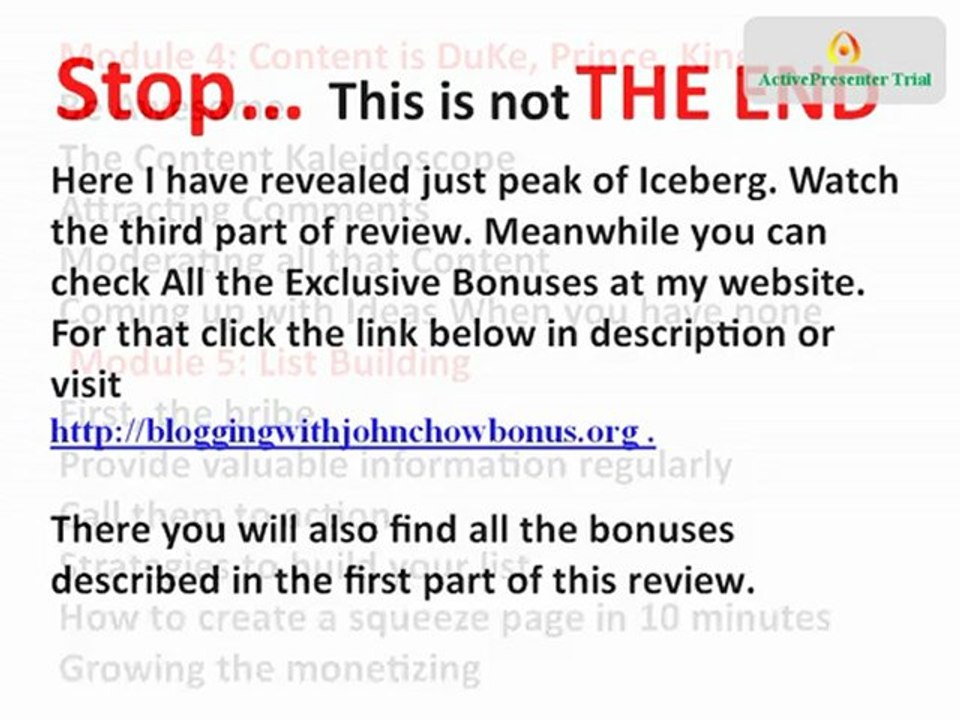 Blogging With John Chow Review Bonus, Part II, Why buy Blogging with John Chow course