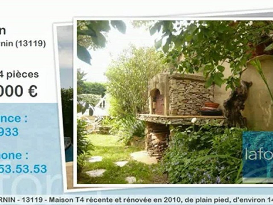 Vente maison 4 pièces St savournin