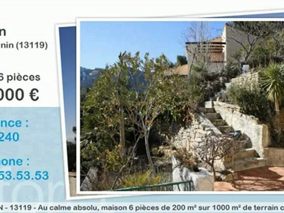 Vente maison 6 pièces St savournin