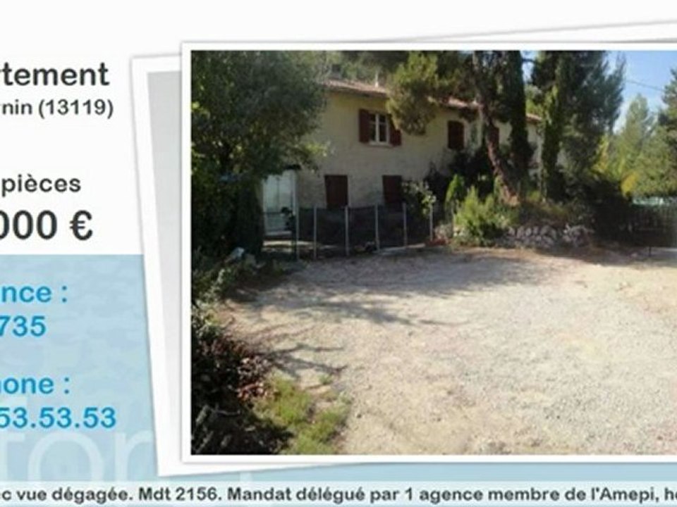 Vente appartement 2 pièces St savournin