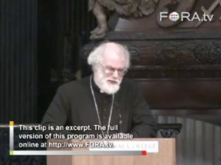 Archbishop Williams on Christians and the Human Body