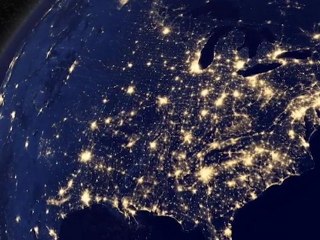 La Terre vue de l'espace la nuit