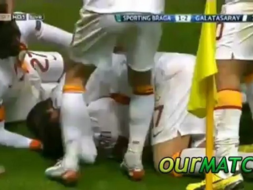 Alosesli  Galatasaray 2-1 Braga 05.12.2012 Maçın Golleri  Şampiyonlar Ligi H Grubu son maçında Galatasaray, deplasmanda Braga'yı 1-0 geriye düştüğü maçta 2-1 mağlup ederek Devler Ligi'nde 2. tura yükseldi. Aslan'ın galibiyet sayıları Burak Yılmaz ve Aydın