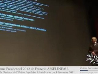 programme d'Asselineau 2-10 Présidentielle 2012