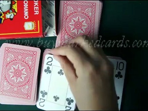 MARKED-POKER Modiano-Cristallo-Red Card-Cheating-tricks
