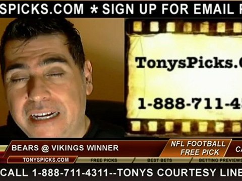 Minnesota Vikings versus Chicago Bears Pick Prediction NFL Pro Football Odds Preview 12-9-2012