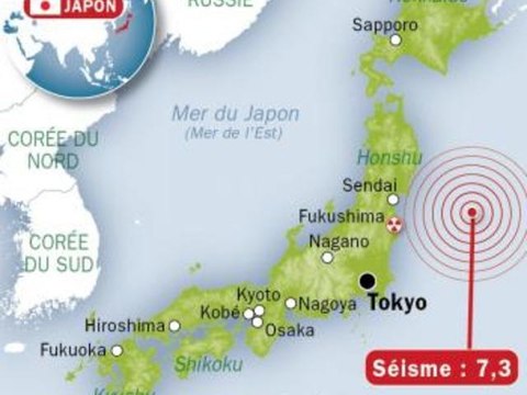 Violent séisme de 7,3 dans le nord-est du Japon, alerte au tsunami