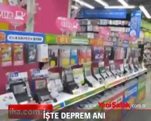 Japonya'daki deprem anı kamerada