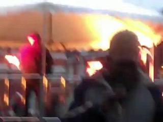 Rock concert mosh pit