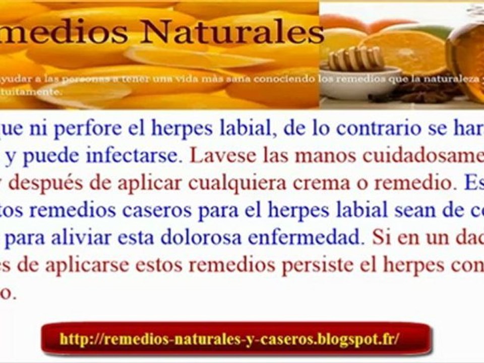 Remedios Caseros Para el Herpes Labial