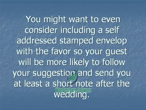 Free Wedding Favors Ideas - [ Cheap Wedding Favors ]