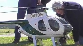 Jet turbine powered RC model helicopter (Huges 500E) (DRONES FOR SALE) www.UAVDronesForSale.com