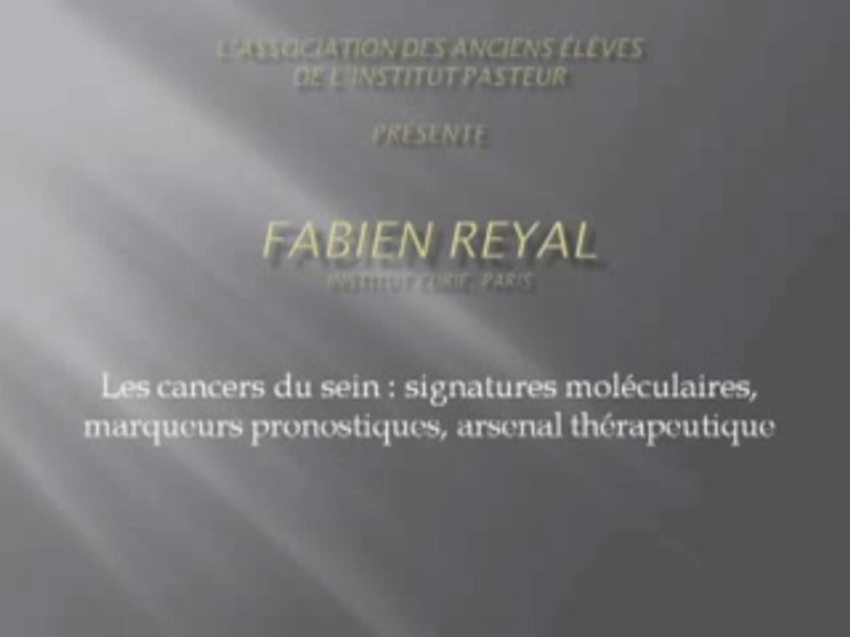 Conférence du Dr. Reyal