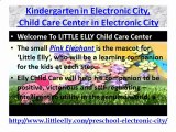 Kindergarten in Electronic City, Child Care and Day Care Center - Littleelly